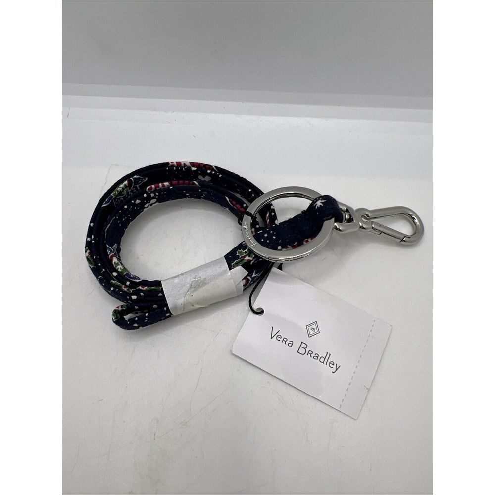 New Vera Bradley Lanyard in HOLIDAY OWLS Navy